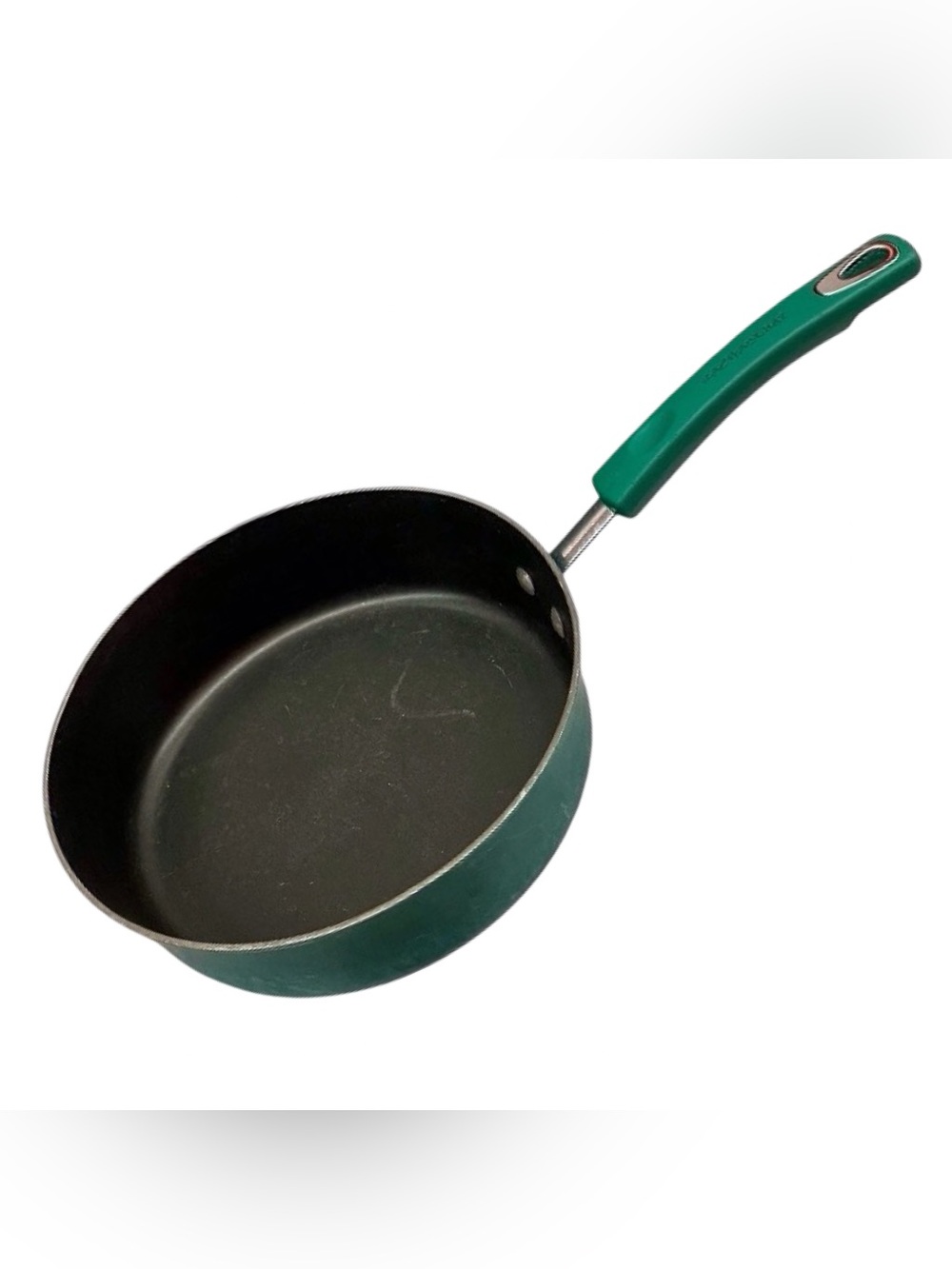Rachael Ray Porcelain Cookware 3 Qt. Saucepan Green/Teal Non-Stick